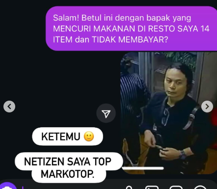 seorang gitaris terkenal diduga tidak melakukan pembayaran di sebuah resto